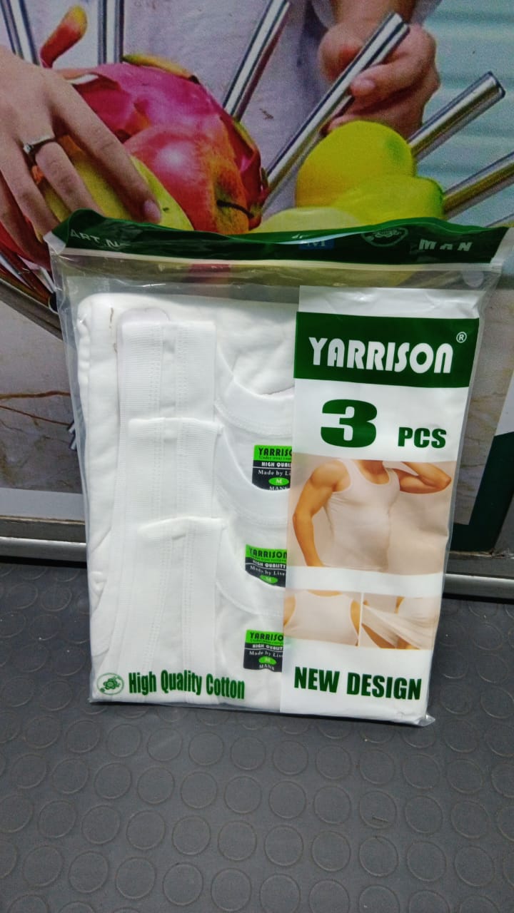 Top Notch Yarrison 3-Piece Men's Cotton Vest Set. Made from 100% high-quality cotton, these vests provide excellent breathability and softness,reinforced neckline and seams for durability,