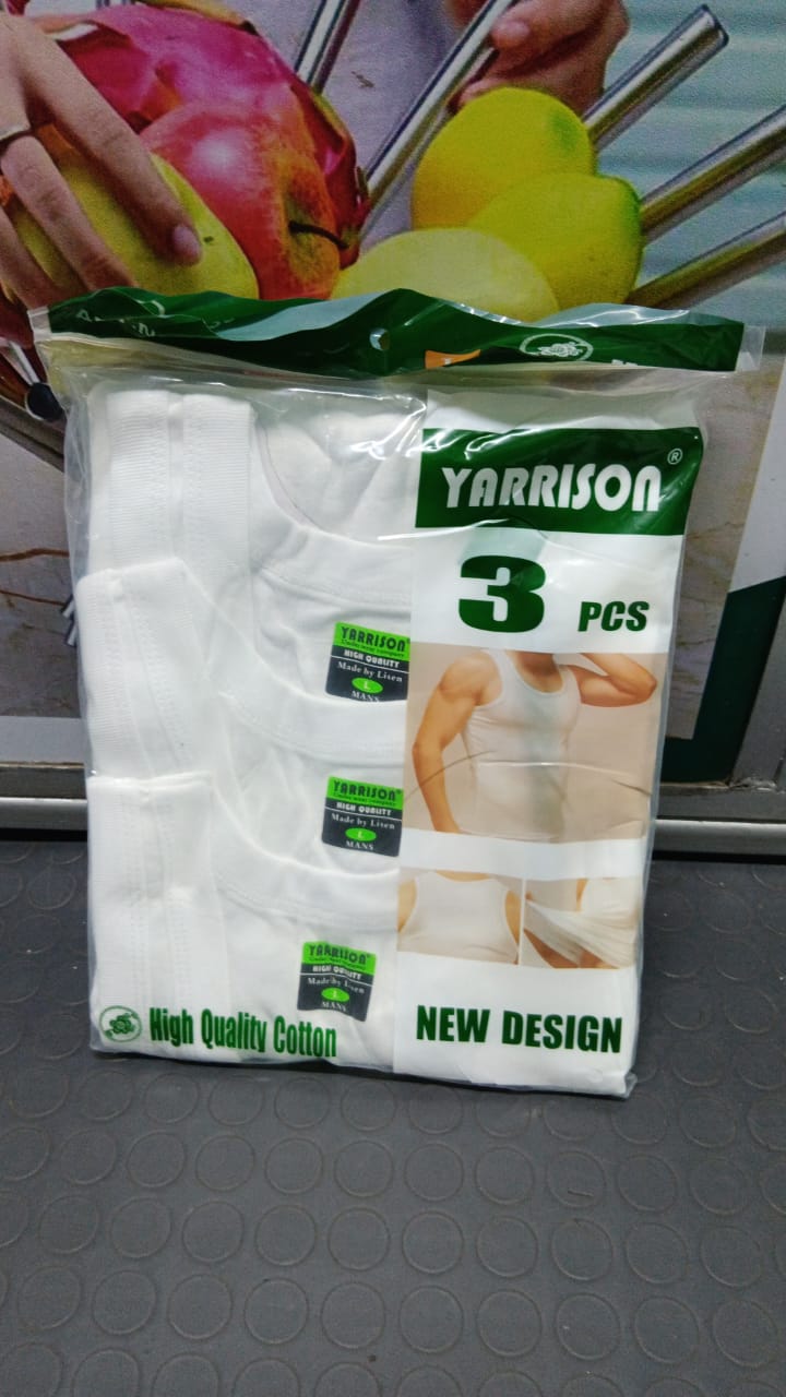 Top Notch Yarrison 3-Piece Men's Cotton Vest Set. Made from 100% high-quality cotton, these vests provide excellent breathability and softness,reinforced neckline and seams for durability,