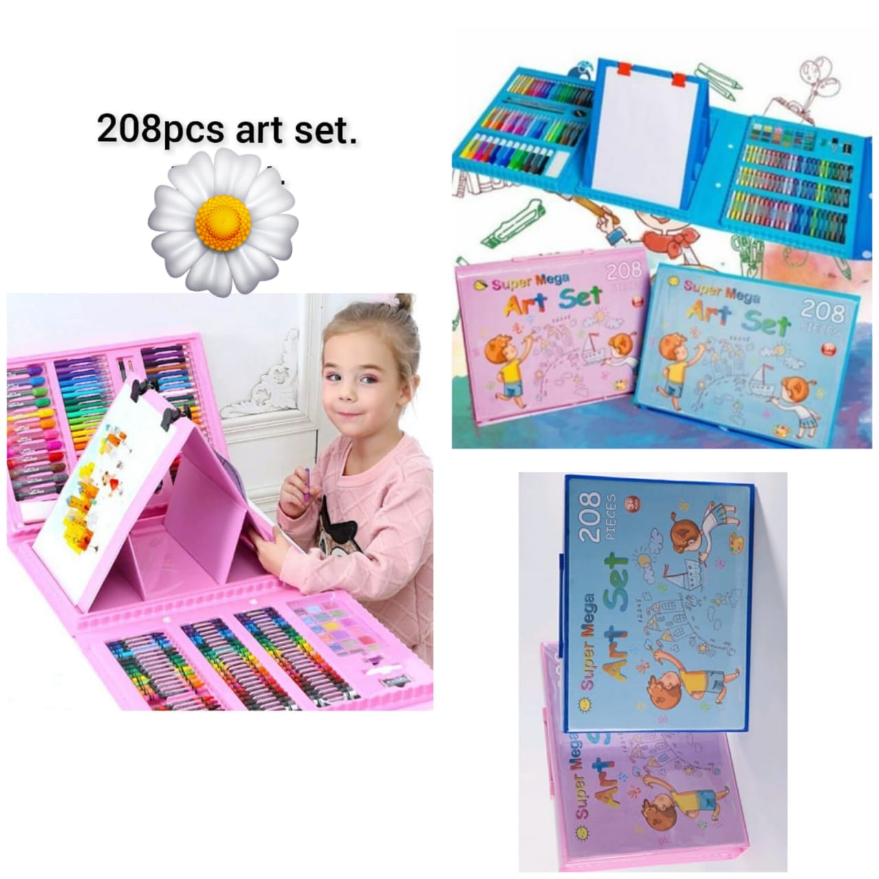 Kids  Super Mega Art Set For Painting And Drawing Kit.Watercolor pen with high quality, wear-resistant and easy to use, writing and painting smoothly.Painting stimulates children's unlimited creativit