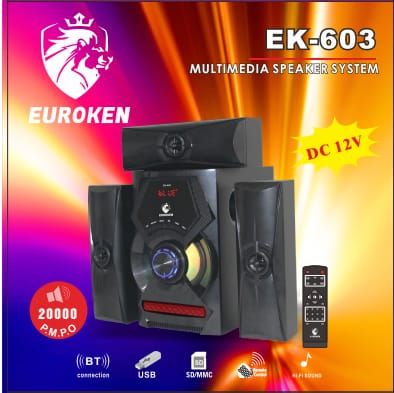 🍬🍬Immerse yourself in rich audio🔊🔊 Euroken EK-603 3.1 Channel Multimedia Speaker System.delivers high-quality audio with deep bass and crystal-clear highs, making it ideal for movies, music,