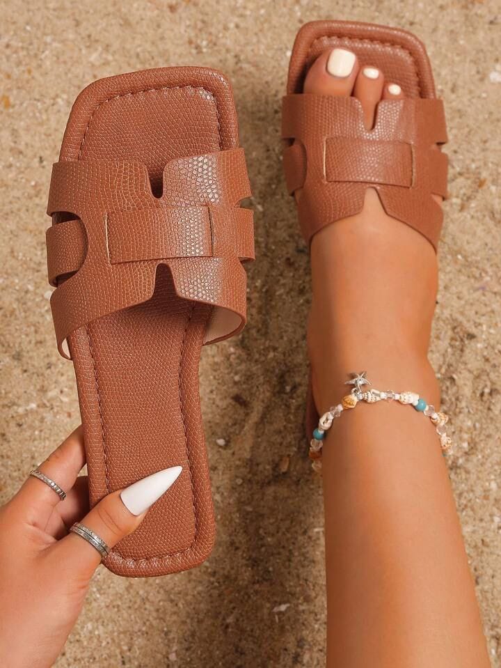 CLEARANCE SALE! Women cute sandal  daily beach gladiator sandal flat open toe slide lightweight solid color comfy slides beach