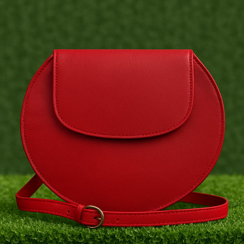 Ladies red leather sling bag  bag unique affordable genuine leather can be worn  with anything