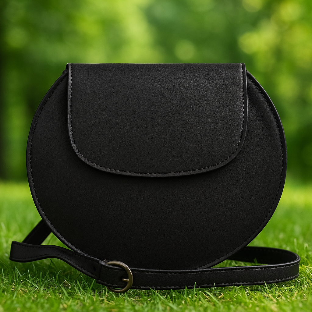 Ladies Black leather sling bag  bag unique affordable genuine leather can be worn  with anything
