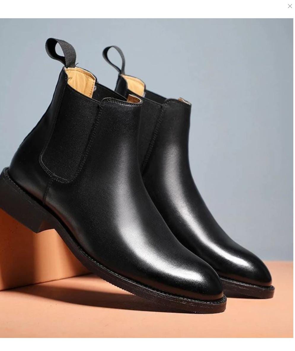 Mens classic genuine leather Chelsea boots oxford shoes, official can be worn with khaki , jeans or material trousers, affordable men shoes
