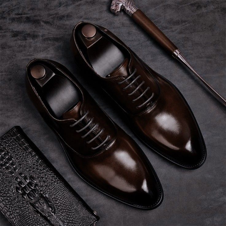 New Men's Shoes High Quality Men Formal Business Shoes Official Shoes Shoes Style Leather Shoes Soft Driving Shoes Pea Shoes Casual Non-slip party Dress Breathable Shoes Men Dad G