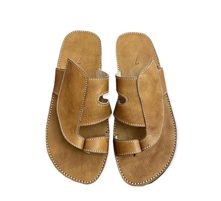 Men leather slides sandals gift for loved one summer sandals fashionable casual can be worn with shorts or trousers or khaki
