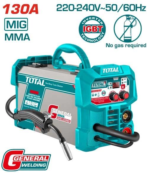 TOTAL TFC13018 Inverter flux cord arc 
welding(FCAW) 
machine 130A