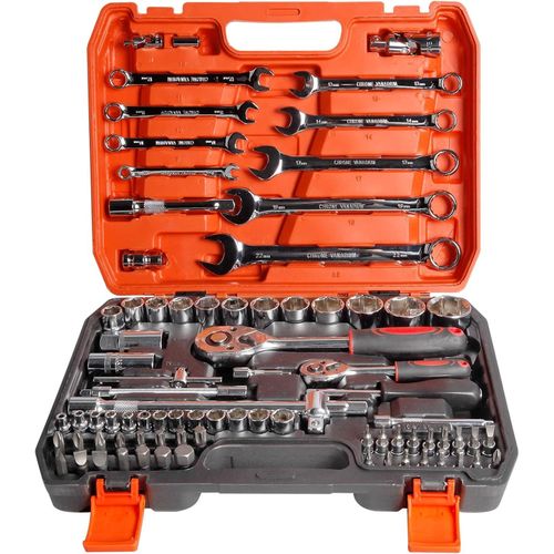 82 PCS Mechanic Socket Tool Kit Set, Professional Car Repair Tool Wrench Set