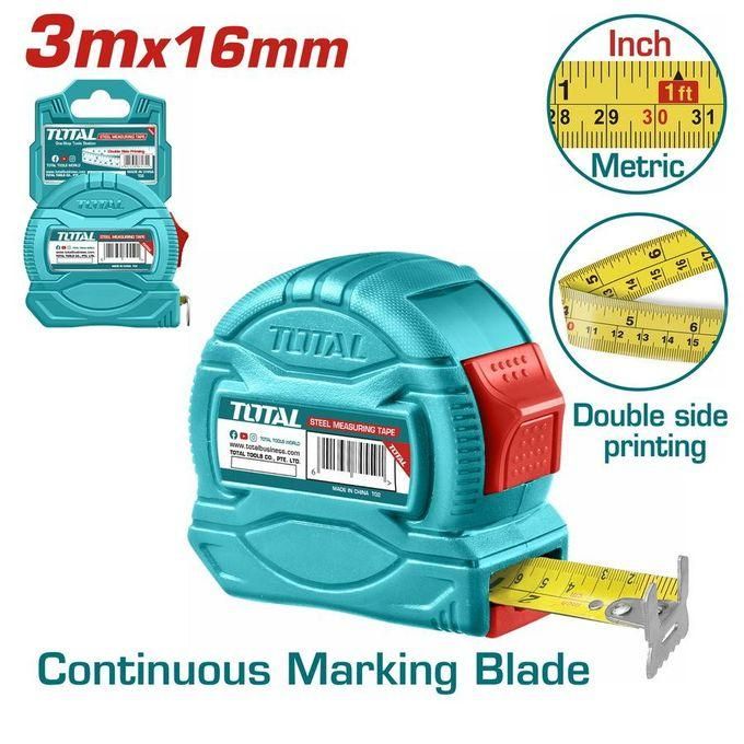 TOTAL TMT34316  Steel measuring tape Length & width:3mx16mm