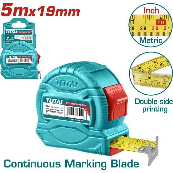 TOTAL TMT34519  Steel measuring tape Length & width:5mx19mm