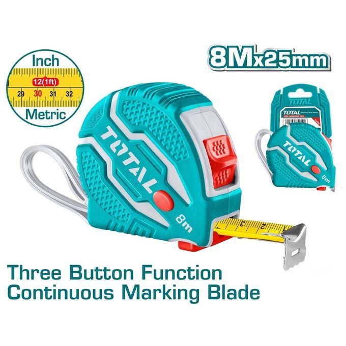 TOTAL TMT126081 Steel measuring tape Length & width:8mx25mm