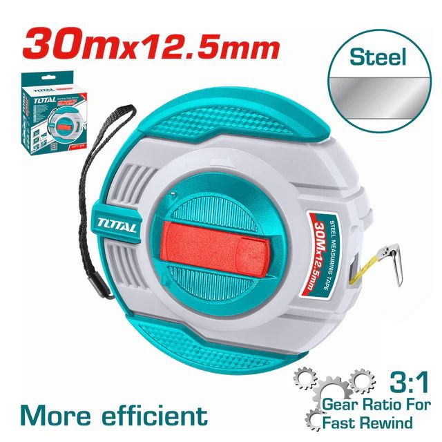 TOTAL TMT11306 Steel measuring tape Length & width:30mx12.5mm