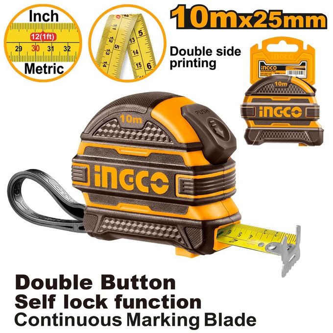 INGCO HSMT081025 Steel measuring tape Length & width:10mx25mm
