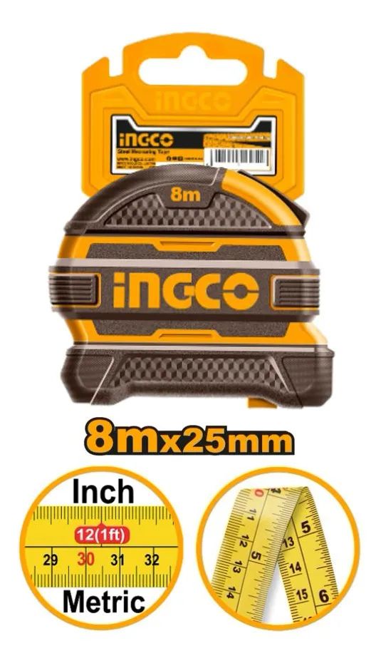 INGCO HSMT08825 Steel measuring tape Length & width:8mx25mm