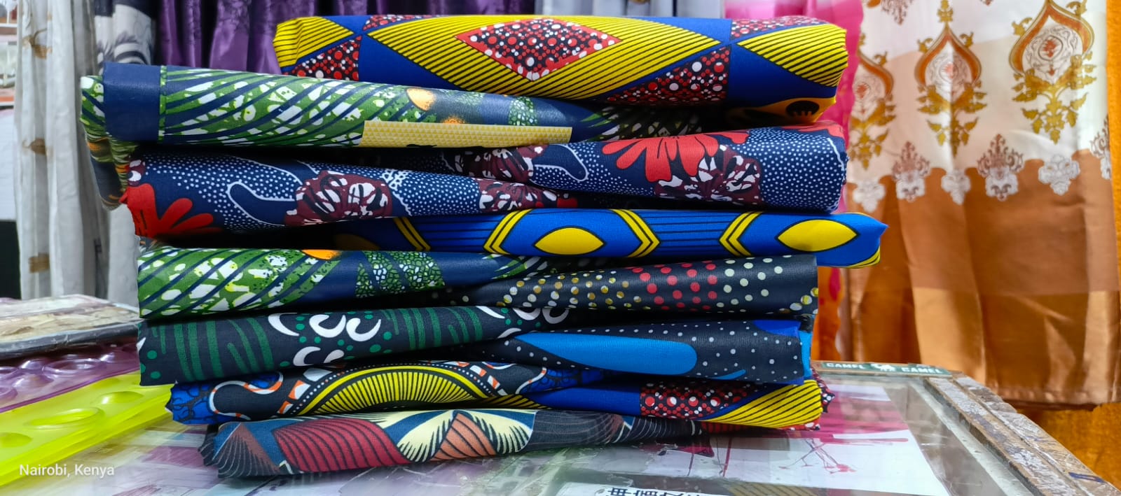 A PAIR OF African Fabrics Vitenge / A PAIR OF Swahili leso
