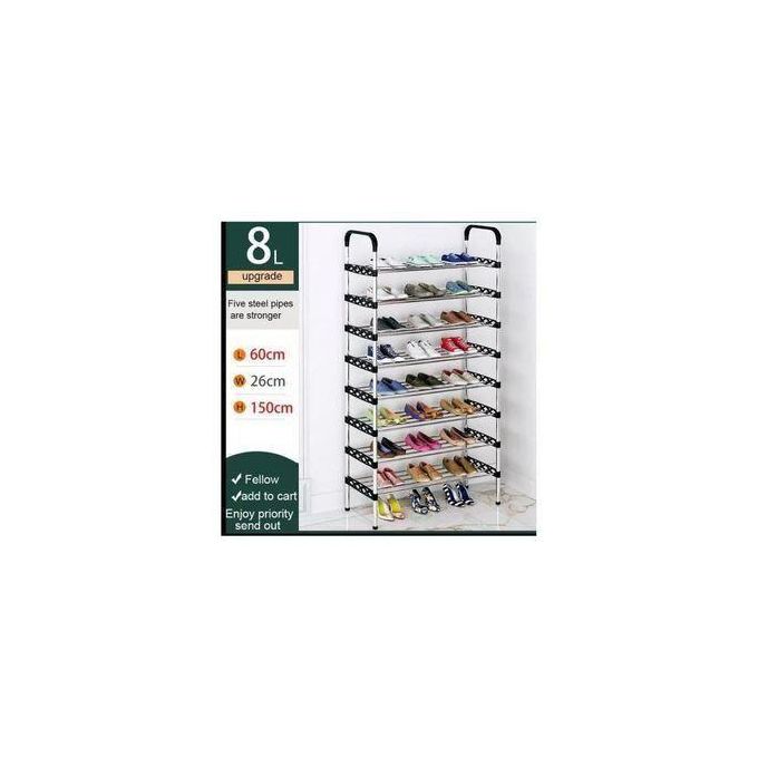 8 /6 layer/tier Adjustable metallic shoe rack