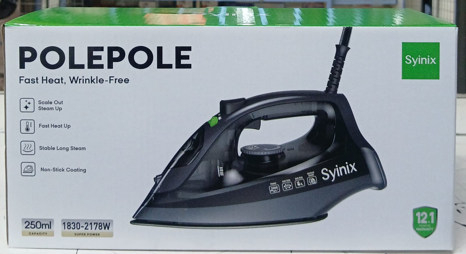 Synix Steam Iron Box Non-Stick Soleplate IRSP-1005