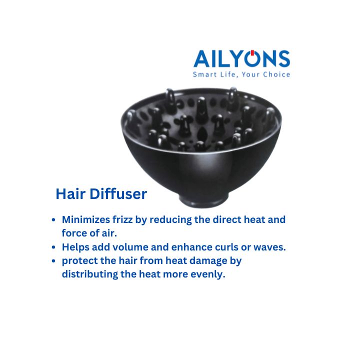 AILYONS U1 Professional Hair Blow Dry Hair Dryer With 4pcs Beauty Accessories - 2400W (1YR WRTY)
