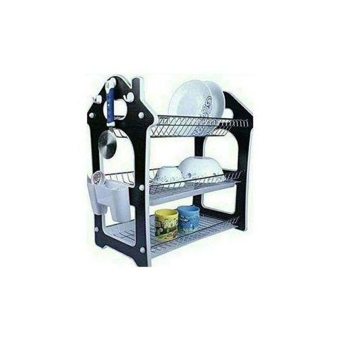 Nunix Dishrack 3 Layer Wooden With Removable Plastic Drip Tray.
