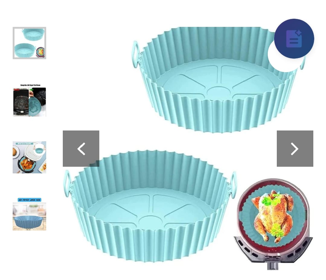 Food grade silicone 16-22 air fryer liner
