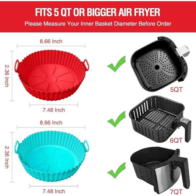 Food grade silicone 16-22 air fryer liner
