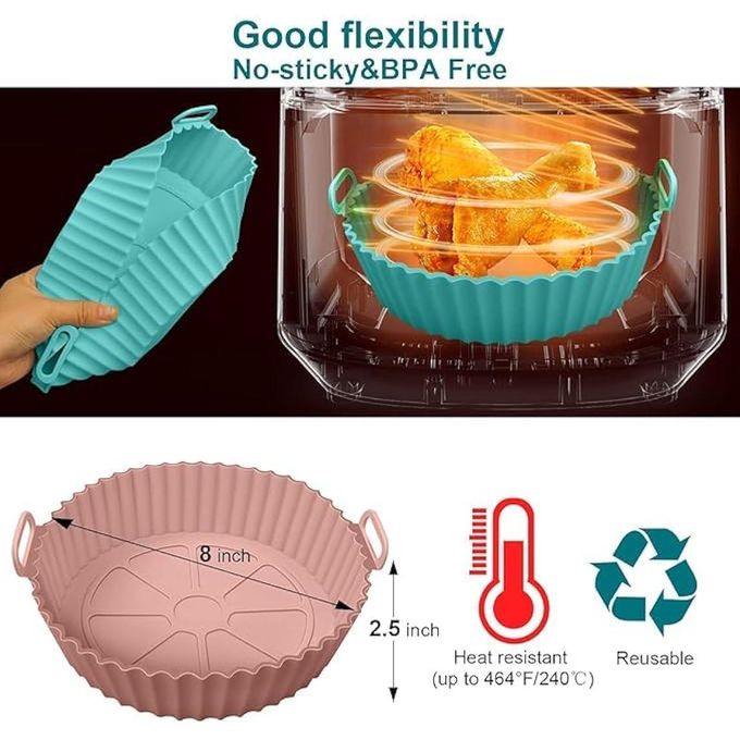 Food grade silicone 16-22 air fryer liner