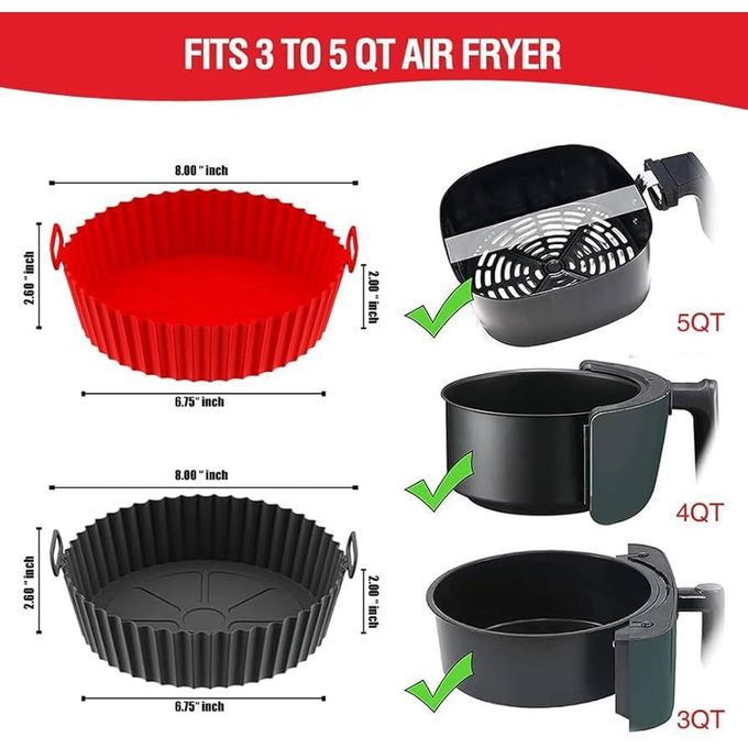 Food grade silicone 16-22 air fryer liner