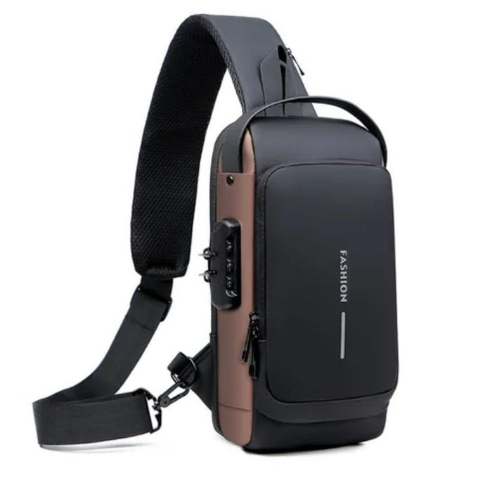 Multifunction Anti-Theft USB Shoulder Chest Bag Sling for Travel, Waterproof Durable Crossbody Bag with USB Charging Port, Secure Travel Organizer for Men and Women