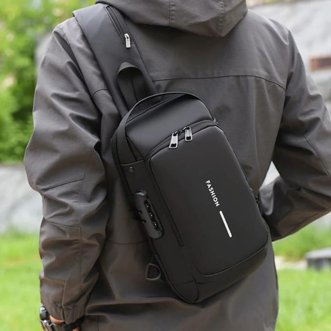 Multifunction Anti-Theft USB Shoulder Chest Bag Sling for Travel, Waterproof Durable Crossbody Bag with USB Charging Port, Secure Travel Organizer for Men and Women