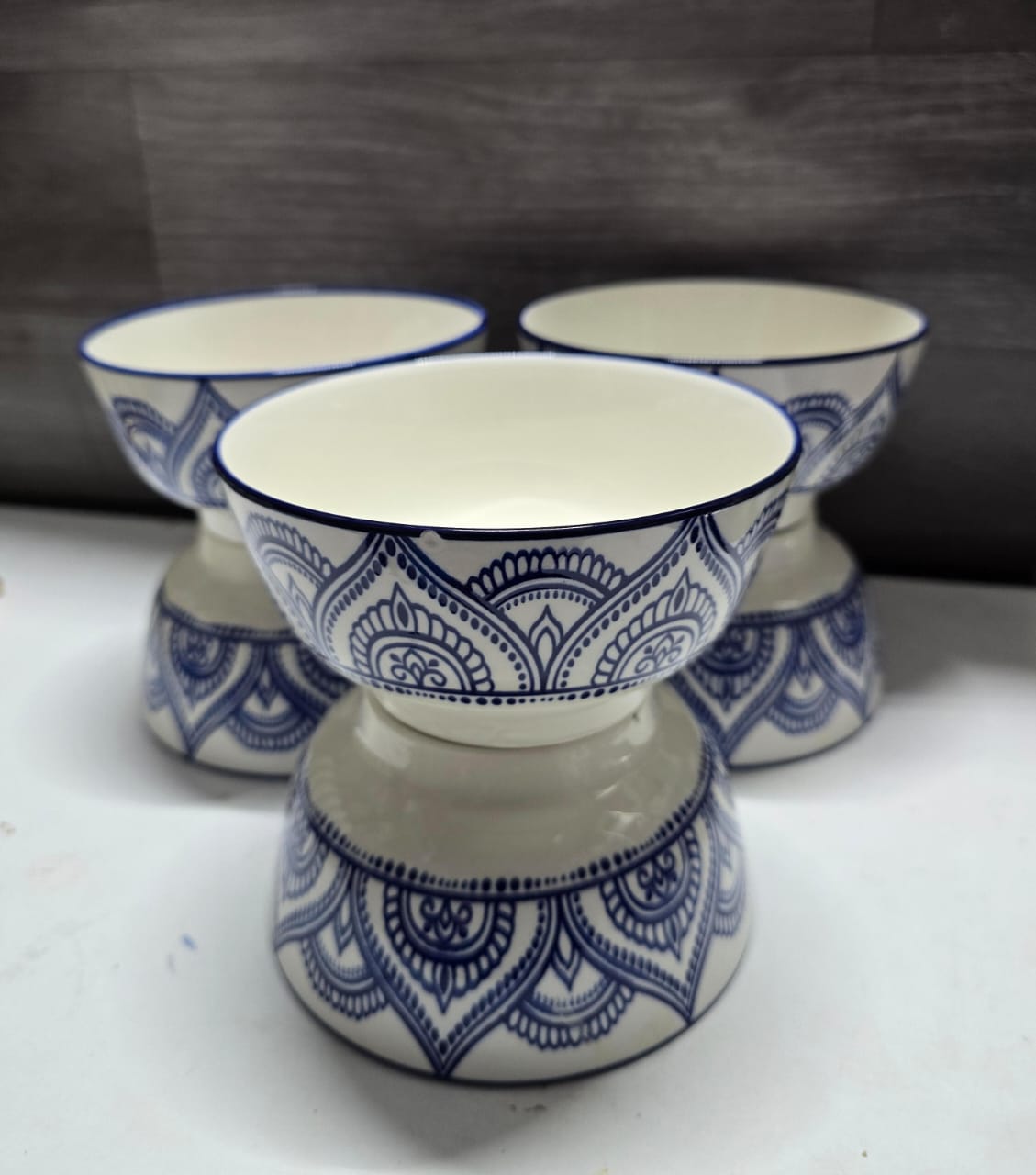 6pcs white black Bowls