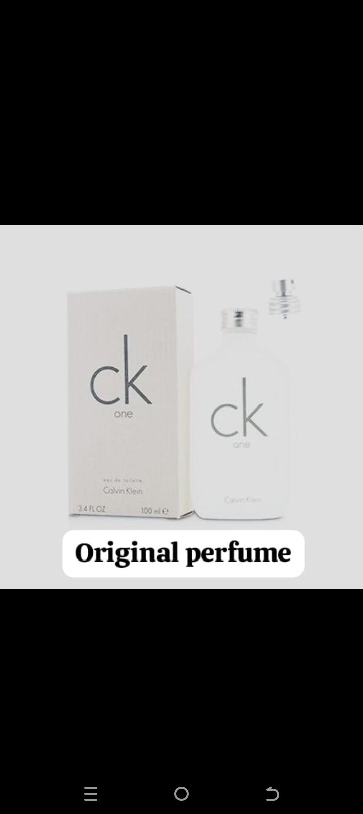 CALVIN KLEIN CK-ONE PERFUME
(ORIGINAL PERFUME)