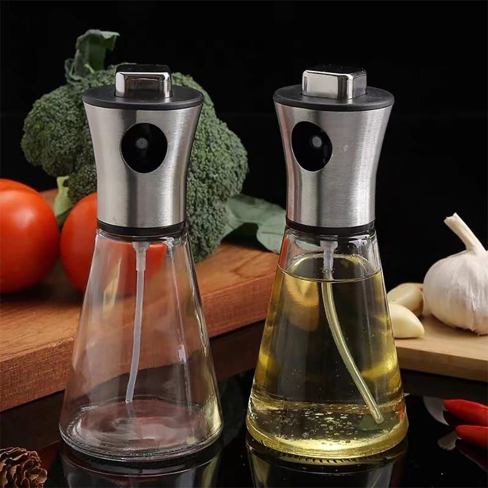 Round Oil Sprayer Bottle 200ml Leakproof, Non-Slip & EasyTo Use Design For Healthy, Effortless Cooking