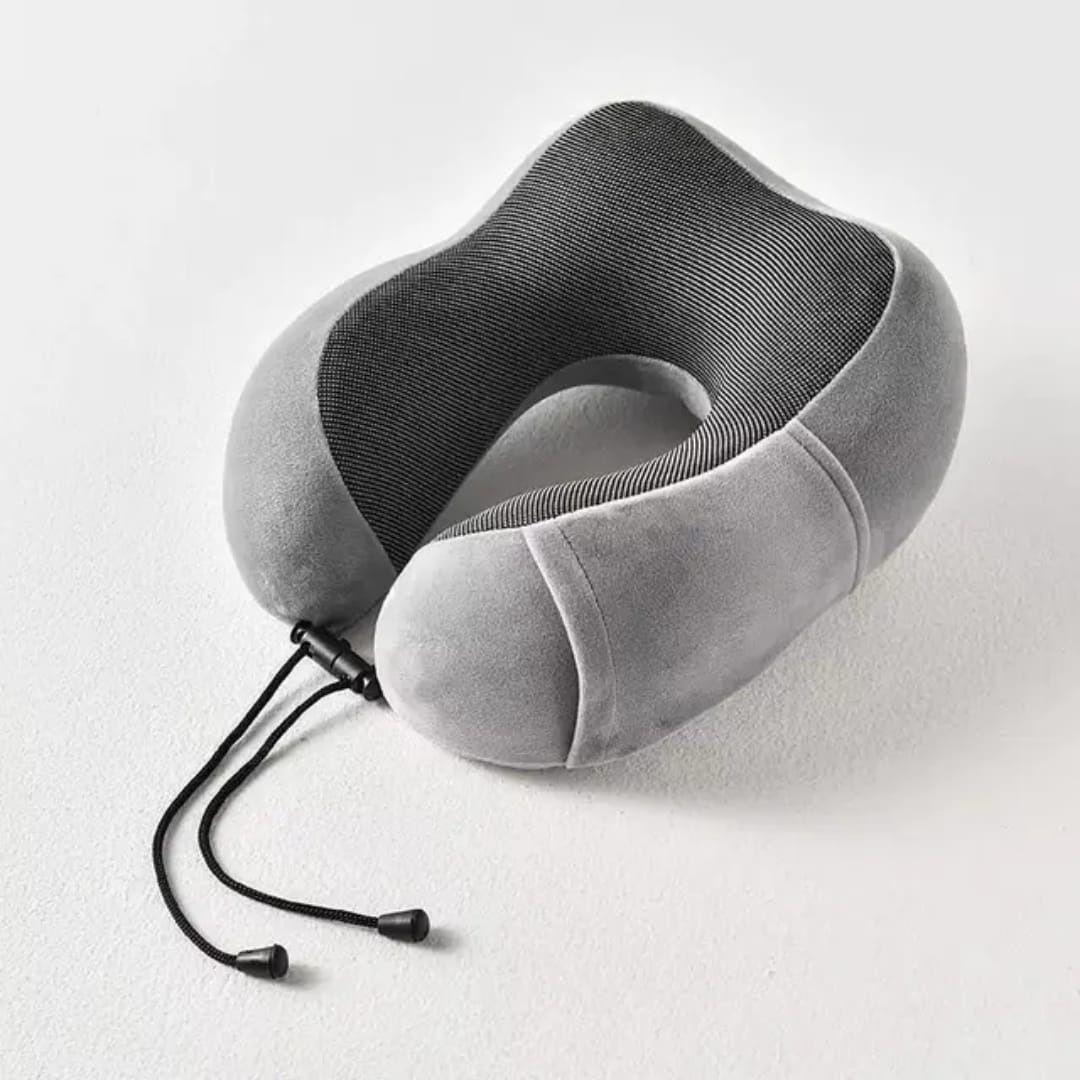 Neck Support Travelling Pillow Latex Rubber Filling With Adjustable Zipped Cover For Comfort & Relaxation