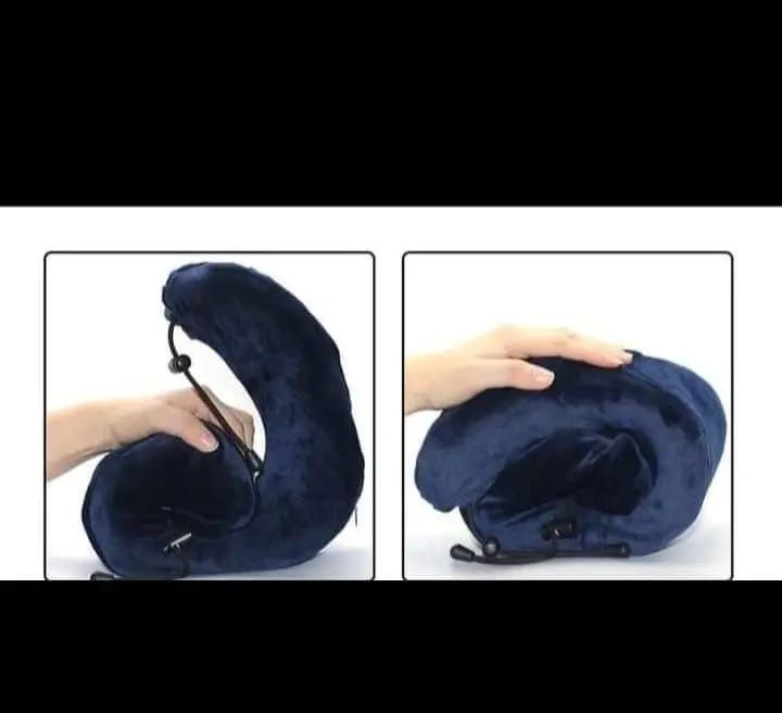 Neck Support Travelling Pillow Latex Rubber Filling With Adjustable Zipped Cover For Comfort & Relaxation