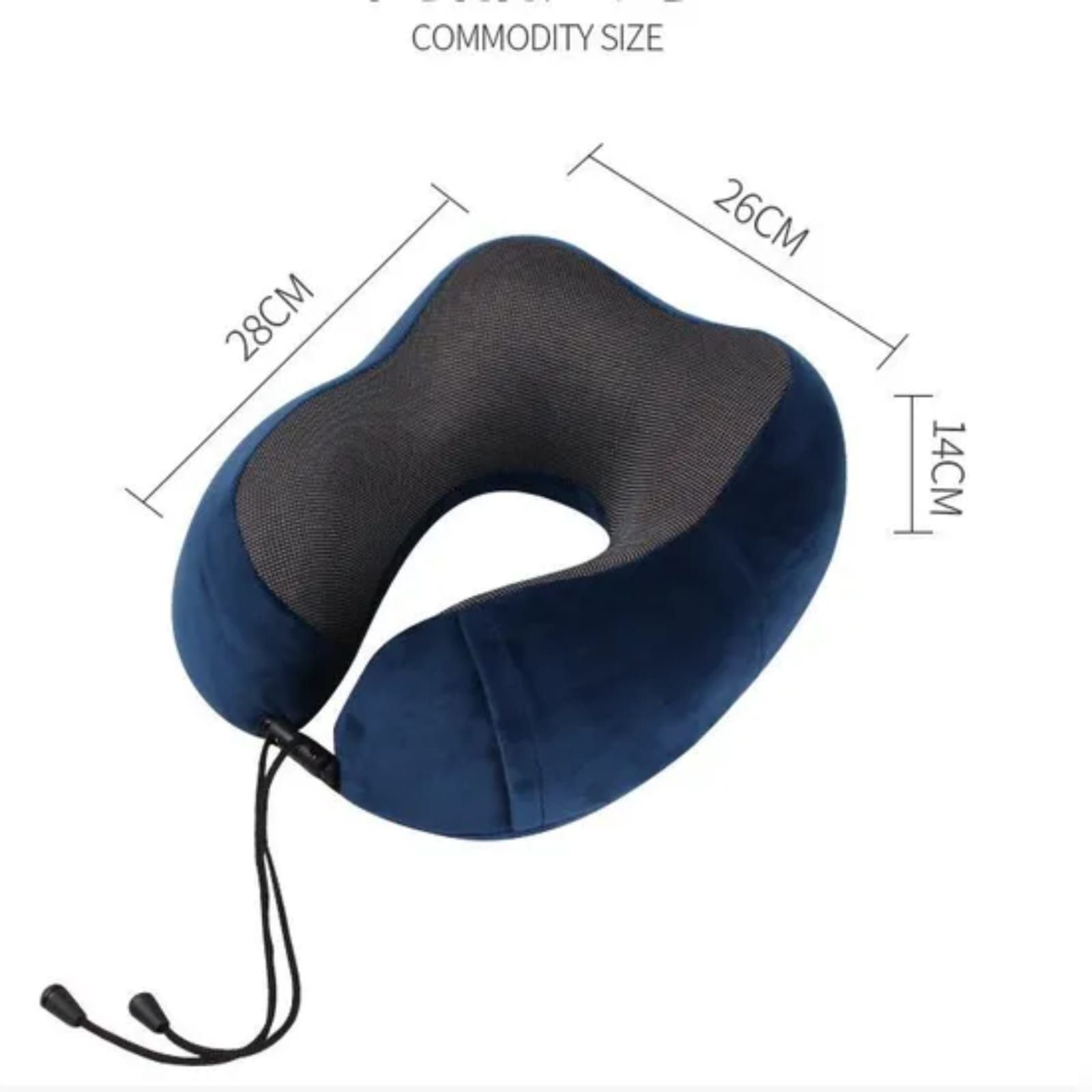 Neck Support Travelling Pillow Latex Rubber Filling With Adjustable Zipped Cover For Comfort & Relaxation