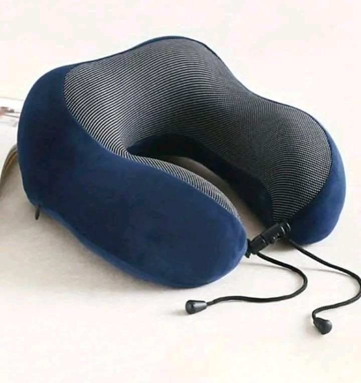 Neck Support Travelling Pillow Latex Rubber Filling With Adjustable Zipped Cover For Comfort & Relaxation