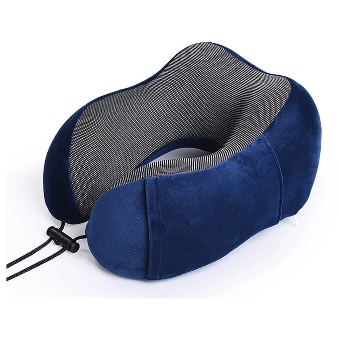 Neck Support Travelling Pillow Latex Rubber Filling With Adjustable Zipped Cover For Comfort & Relaxation