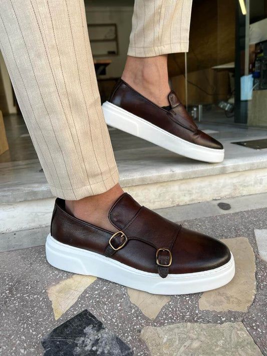 CLEARANCE SALE!!  Pure ETHIOPIAN PURE LEATHER SNEAKER official shoes corporate business for men office wear with khaki or jeans