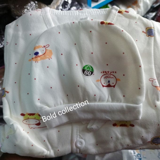 Lucky Star 5PCs Warm Newborn Baby Unisex Set Of Sweater/2trauser/cap/bib
