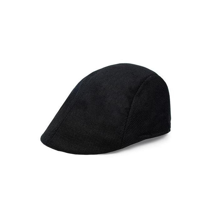 Men Newsboy Cap Vintage Style Men's Breathable Sun Protection Beret Black gray brown chocolate