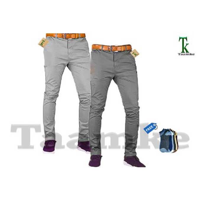 Non-fading Khaki Pants - 4 Pack