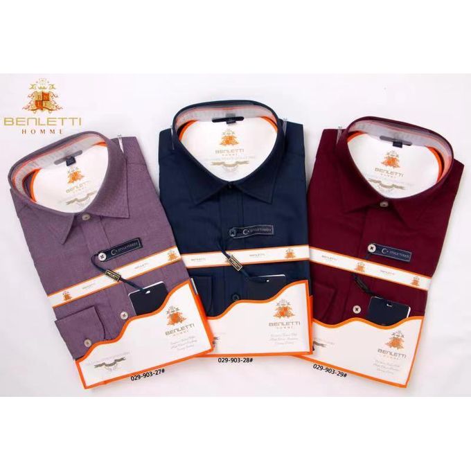 Fashion 5-Piece Set of Men's Official Long-Sleeve Slim Fit Shirts - Premium 100% Cotton, Comfortable and Stylish for Formal and Casual Occasions