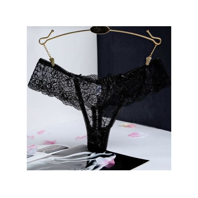 HIGH QUALITY CLEARANCE OFFER FOR LADIES THONG 3PCs Spicy Soft Lace Eyelash Thong Panties
