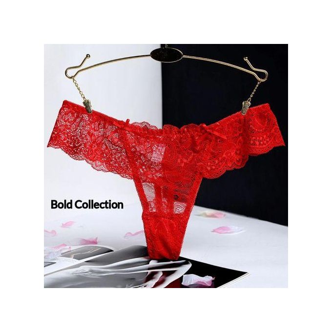 HIGH QUALITY CLEARANCE OFFER FOR LADIES THONG 3PCs Spicy Soft Lace Eyelash Thong Panties