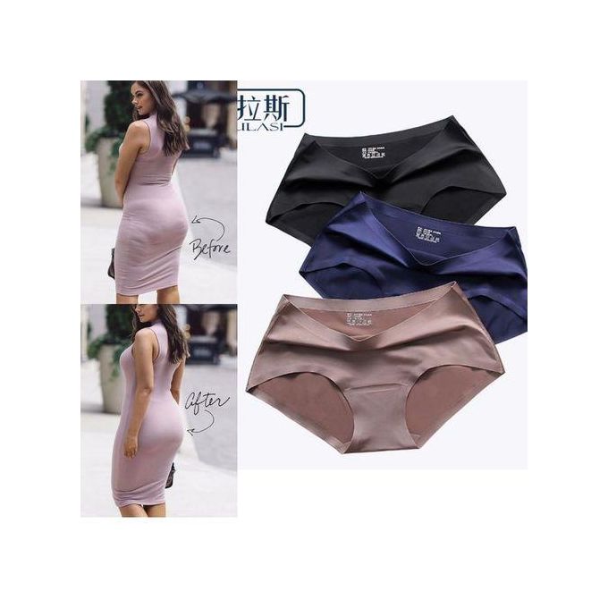 HIGH QUALITY CLEARANCE OFFER 3PCS NET SEAMLESS COTTON UNDERWEAR, LADIES PANTS