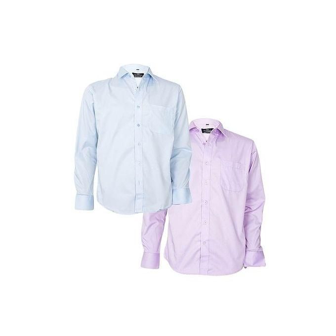 Fashion Men's Shirts 2 Pack Of Cotton Slim Fit Shirts