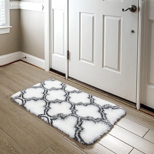Super Soft Fluffy Rug Anti-skid Indoor Modern Shag Area Rug Silky Rugs Bedroom Floor Mat Baby Nursery Rug Door Mat Carpet Design:Oriental Application:Living room Age group:Adults Pattern type:Solid Us