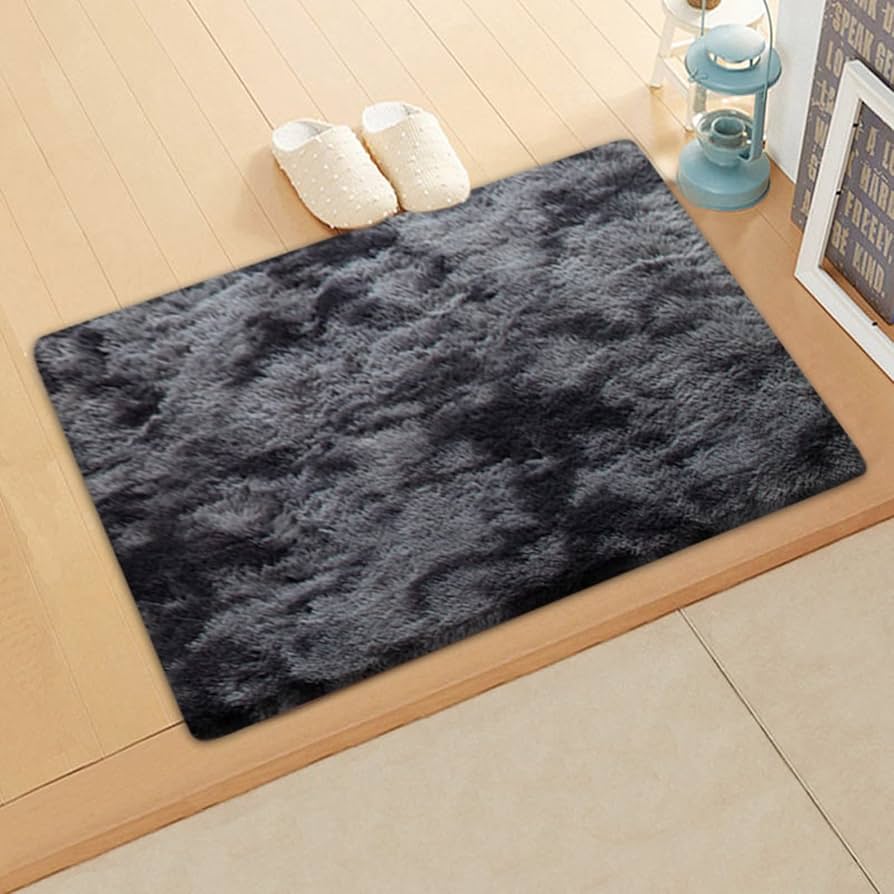 Super Soft Fluffy Rug Anti-skid Indoor Modern Shag Area Rug Silky Rugs Bedroom Floor Mat Baby Nursery Rug Door Mat Carpet Design:Oriental Application:Living room Age group:Adults Pattern type:Solid Us