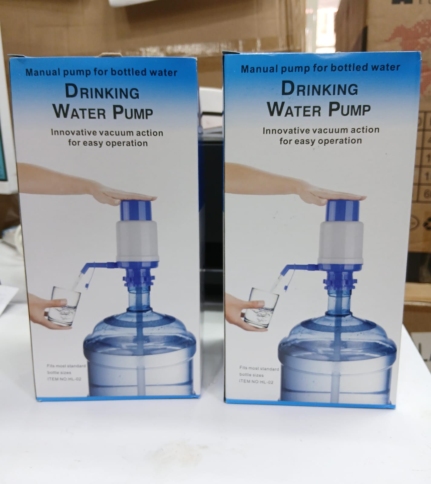 Manual water pump This Environmentally Friendly Water Bottle/Jug Hand Pump is a manual pump for bottled water that is great for camping, sports, home, school, office and more.
