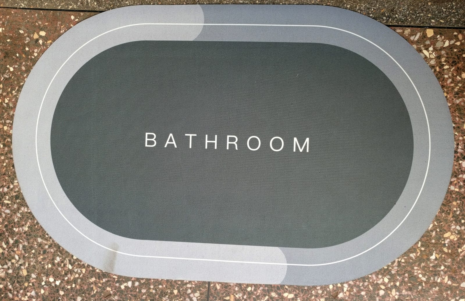Bathroom Toilet Absorbent Bath Mat-Anti-Slip,Quick Dry   soft leather-like surface and a cushioning sponge layer that provides comfort underfoot, while its durable construction resists pilling, fading